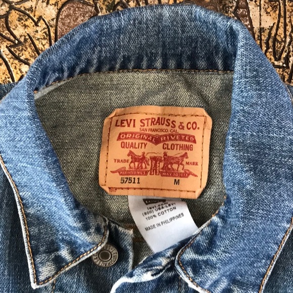 Levi 57511 Denim Trucker Jacket Sz M Great Vintage Condition - Picture 3 of 5
